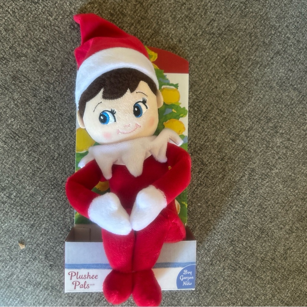 New Elf on the Shelf Christmas Plushee Pals 17" Doll Boy Light Skin Blue Eyes